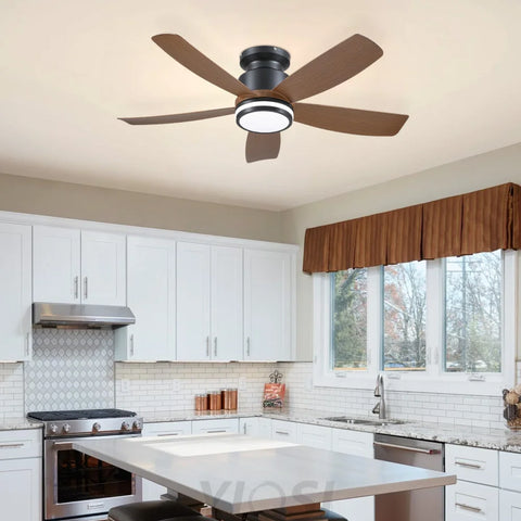 Sleek 41-Inch Recessed Ceiling Fan with Adjustable LED Lighting ceiling light