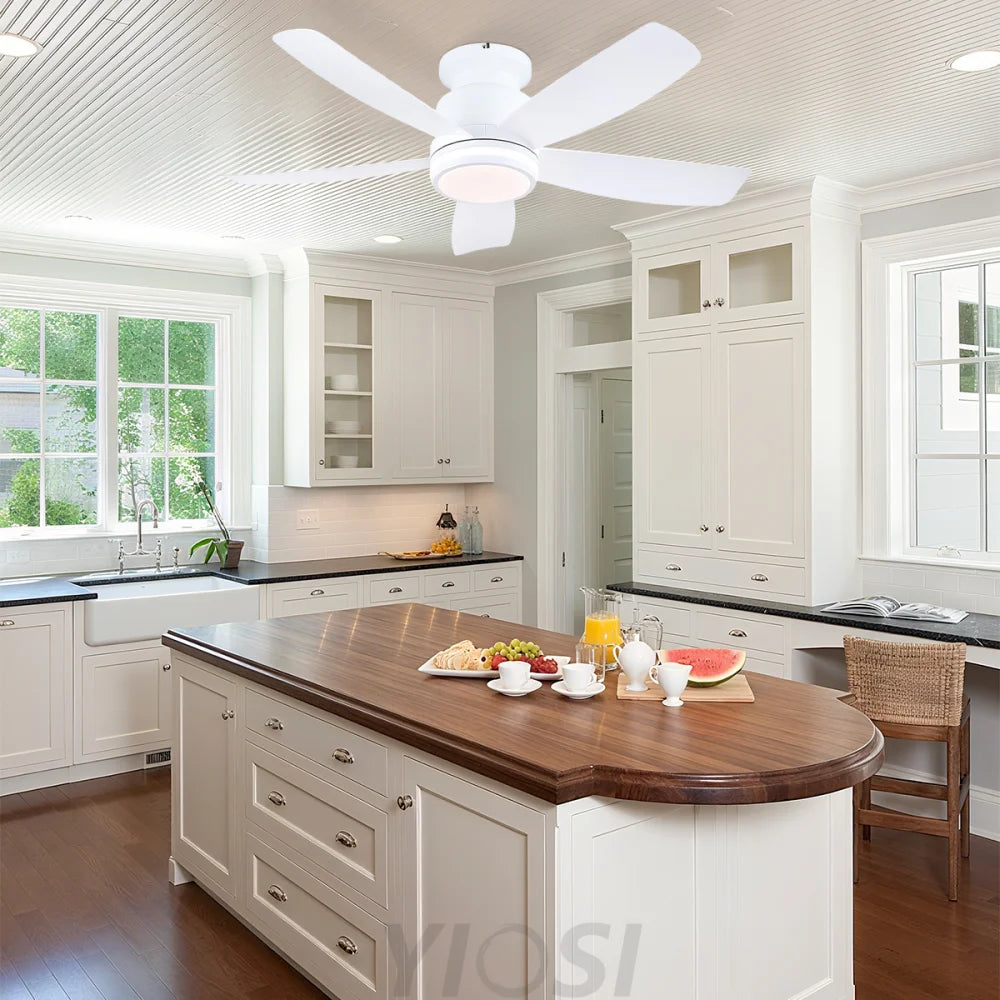 Sleek 41-Inch Recessed Ceiling Fan with Adjustable LED Lighting ceiling light