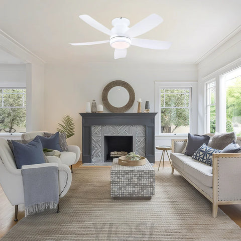 Sleek 41-Inch Recessed Ceiling Fan with Adjustable LED Lighting ceiling light