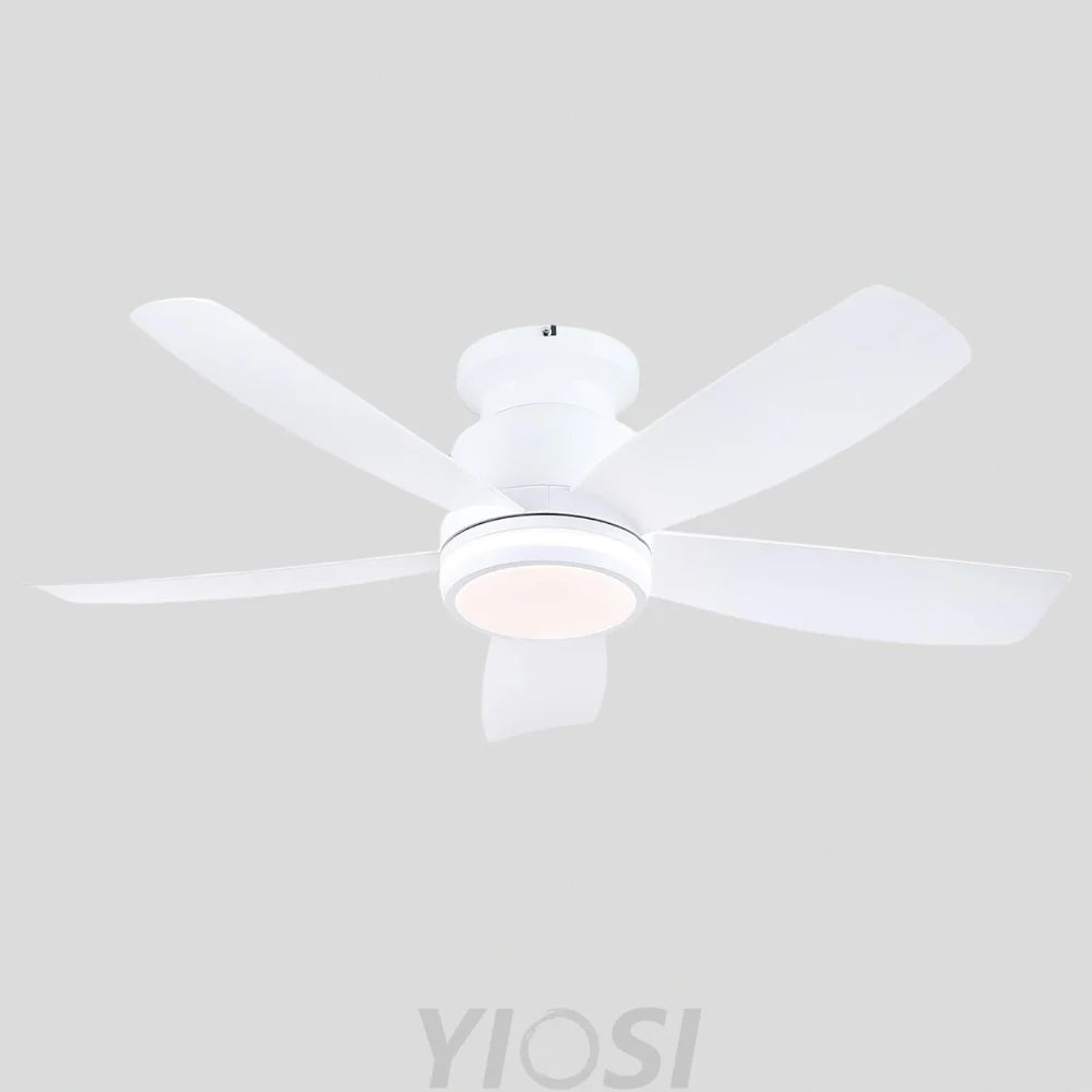 Sleek 41-Inch Recessed Ceiling Fan with Adjustable LED Lighting White ceiling light