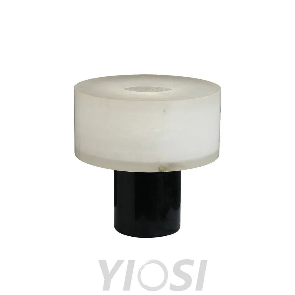 Small Solid Alabaster Table Lamp