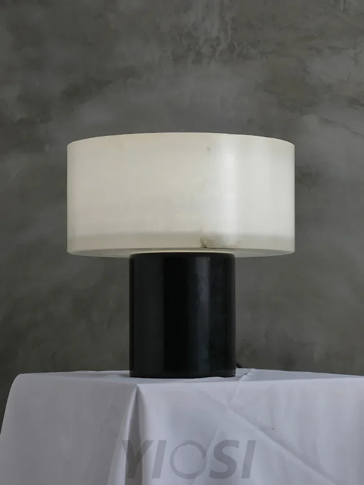 Small Solid Alabaster Table Lamp