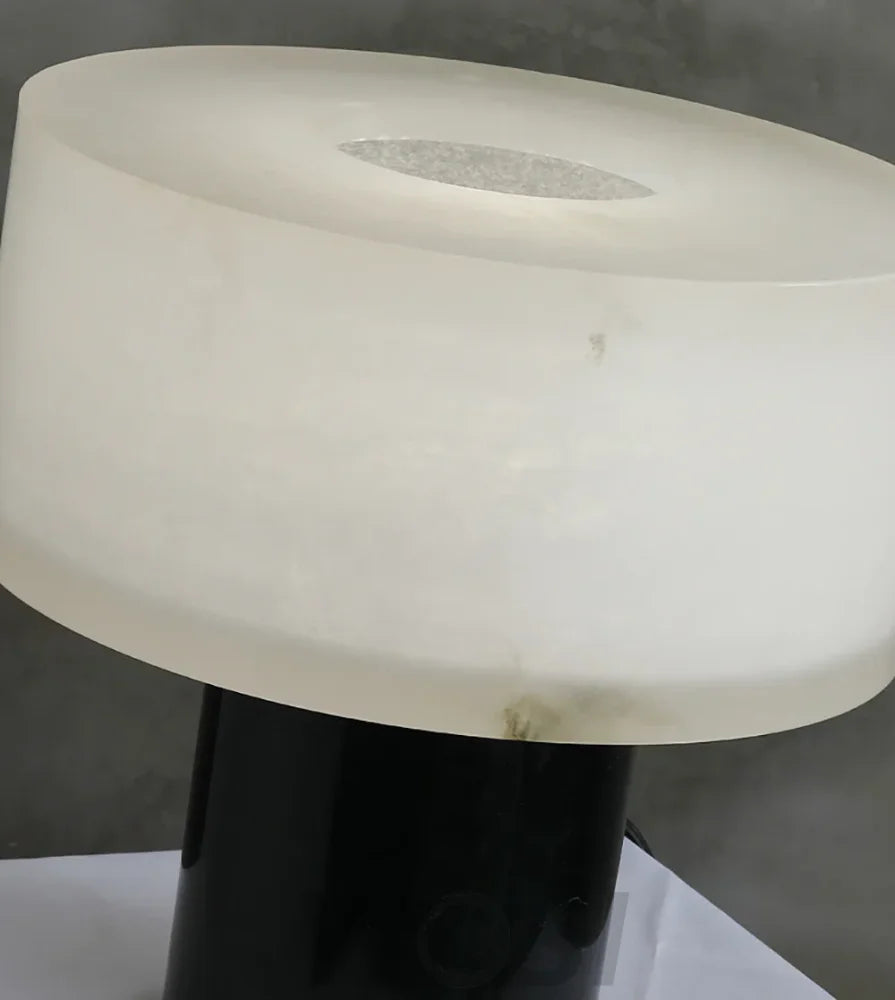 Small Solid Alabaster Table Lamp