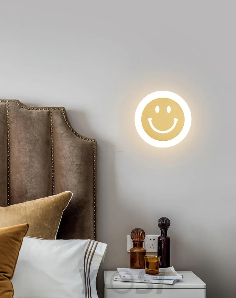 Smiley Wall Sconce - Brass, Candy-1-Yiosilamp