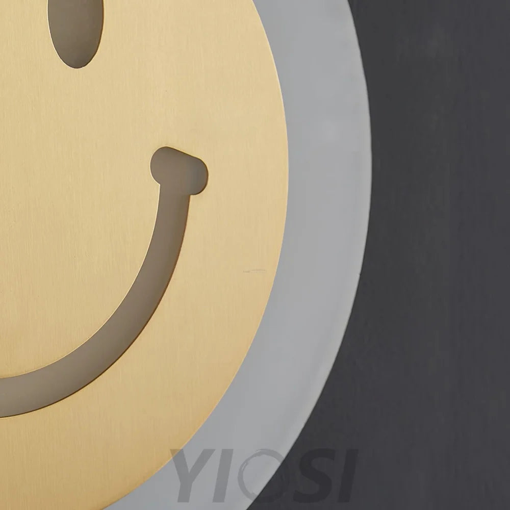 Smiley Wall Sconce - Brass, Candy-1-Yiosilamp