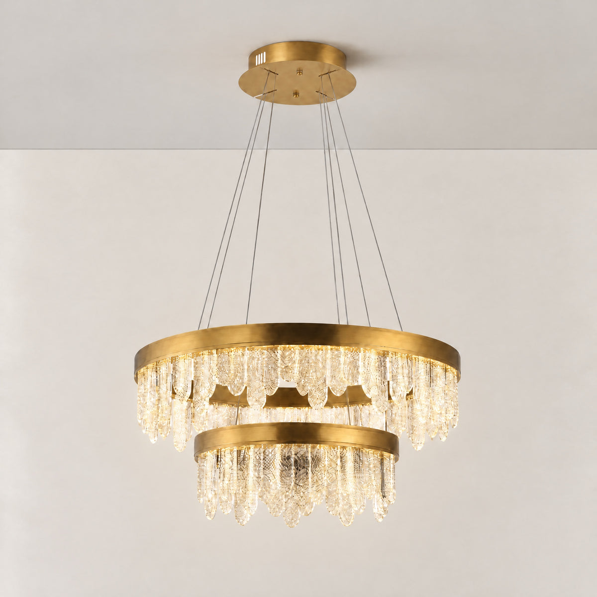 Soffione Glass Duo Chandelier
