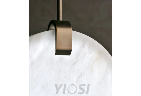 Soho Real Alabaster Disc Pendant Light Lamp For Hallway Staircase