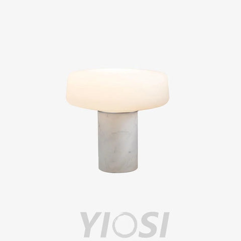 Solid Table Light  ∅ 11.8″ - Alabaster-1-Yiosilamp