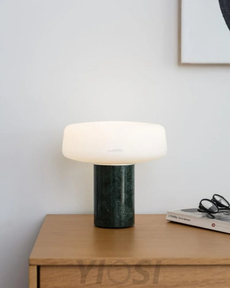 Solid Table Light  ∅ 11.8″ - Alabaster-1-Yiosilamp