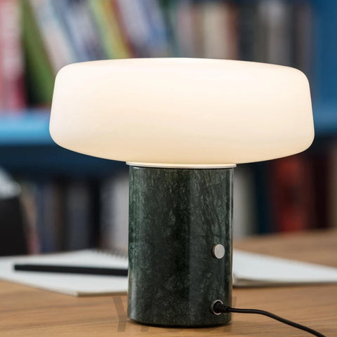 Solid Table Light  ∅ 11.8″ - Alabaster-1-Yiosilamp