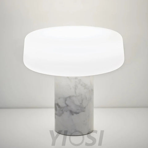 Solid Table Light  ∅ 11.8″ - Alabaster-1-Yiosilamp