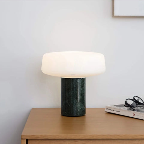 Solid Table Light  ∅ 11.8″ - Alabaster-1-Yiosilamp