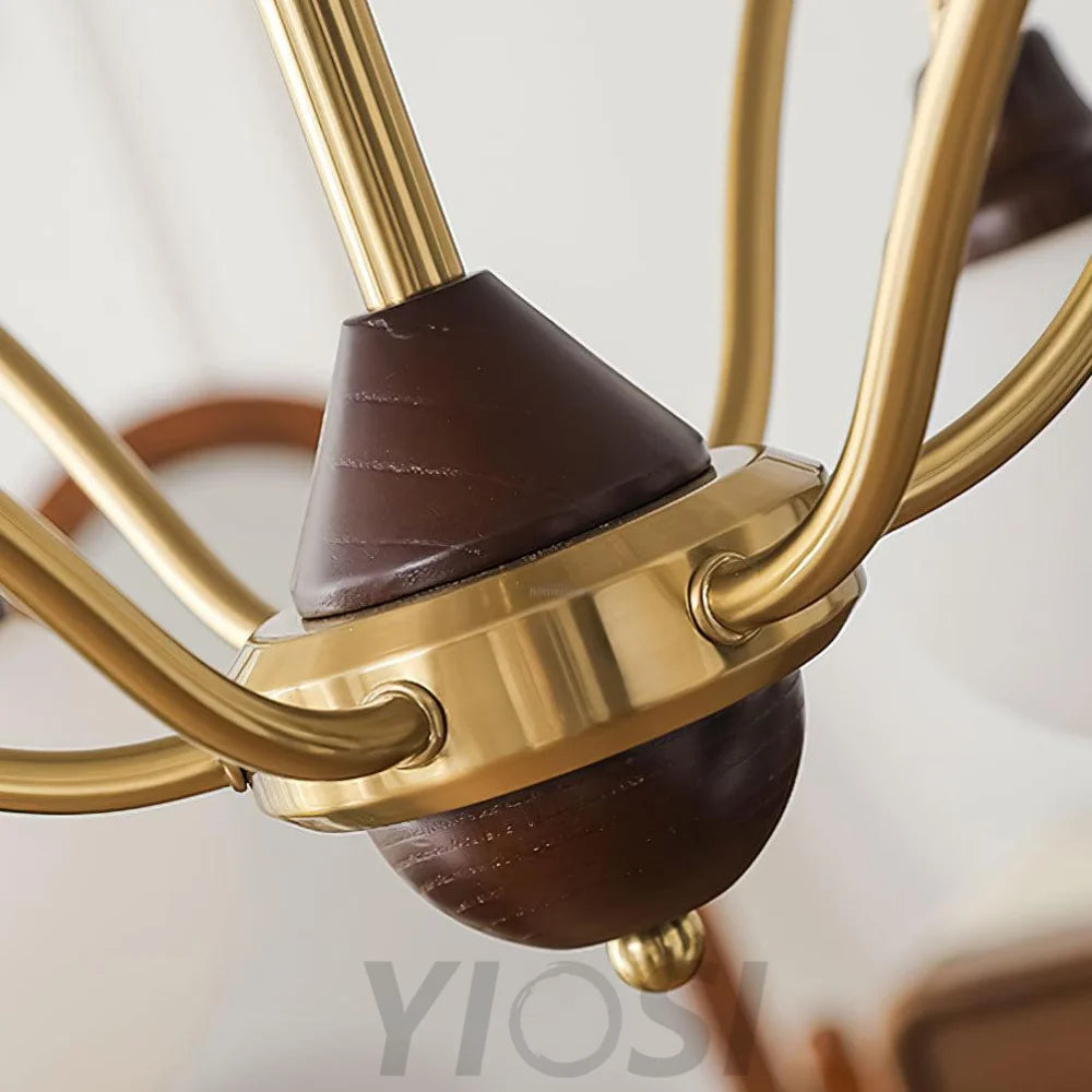 Solid Wood Magic Bean Chandelier with 4/6/8 heads - Bend, Marshmallow Chandelier-1-Yiosilamp