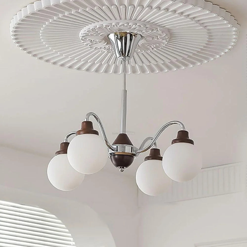 Solid Wood Magic Bean Chandelier with 4/6/8 heads - Bend, Marshmallow Chandelier-1-Yiosilamp