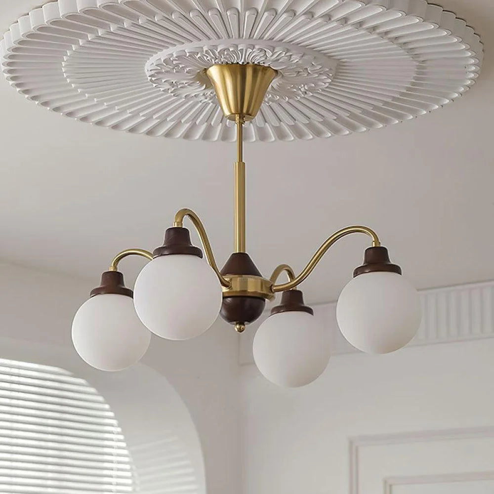 Solid Wood Magic Bean Chandelier with 4/6/8 heads - Bend, Marshmallow Chandelier-1-Yiosilamp