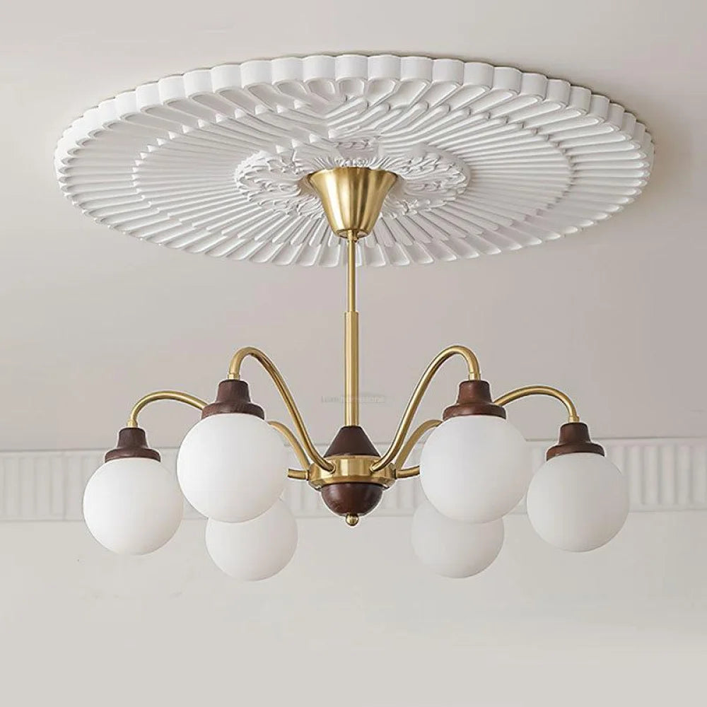 Solid Wood Magic Bean Chandelier with 4/6/8 heads - Bend, Marshmallow Chandelier-1-Yiosilamp