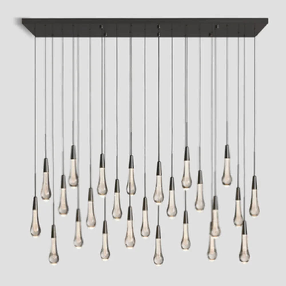 Solitaire Linear Chandelier 37’’50’’70’’87’’120’’ 50’’W / Bronze Chandelier