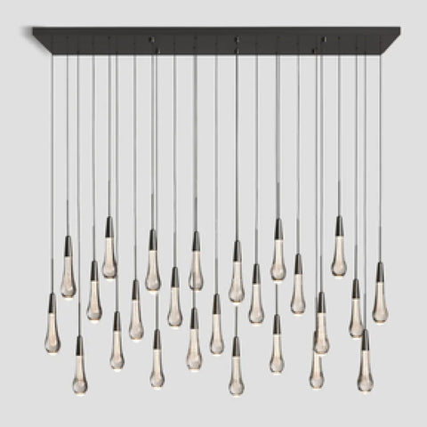 Solitaire Linear Chandelier 37’’50’’70’’87’’120’’ 50’’W / Bronze Chandelier