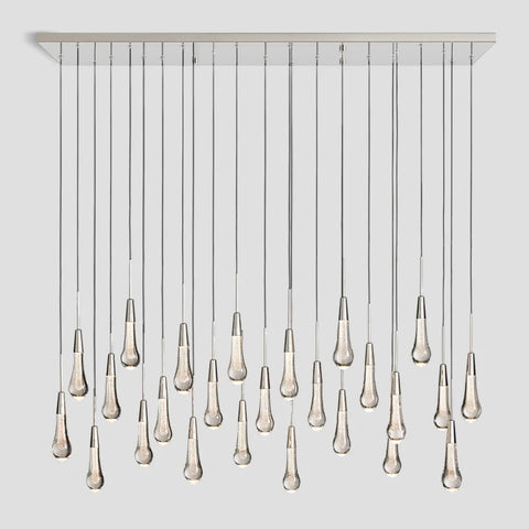 Solitaire Linear Chandelier 37’’50’’70’’87’’120’’ 50’’W / Nickel Chandelier