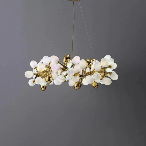 Sonia Post Modern Round Grape Chandelier 31.5’’D Branch