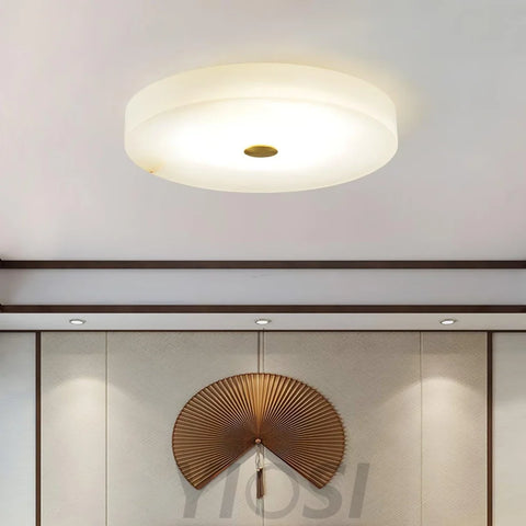 Sophie Alabaster Ceiling Light - Alabaster, Flush Mounts-1-Yiosilamp