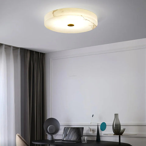 Sophie Alabaster Ceiling Light - Alabaster, Flush Mounts-1-Yiosilamp