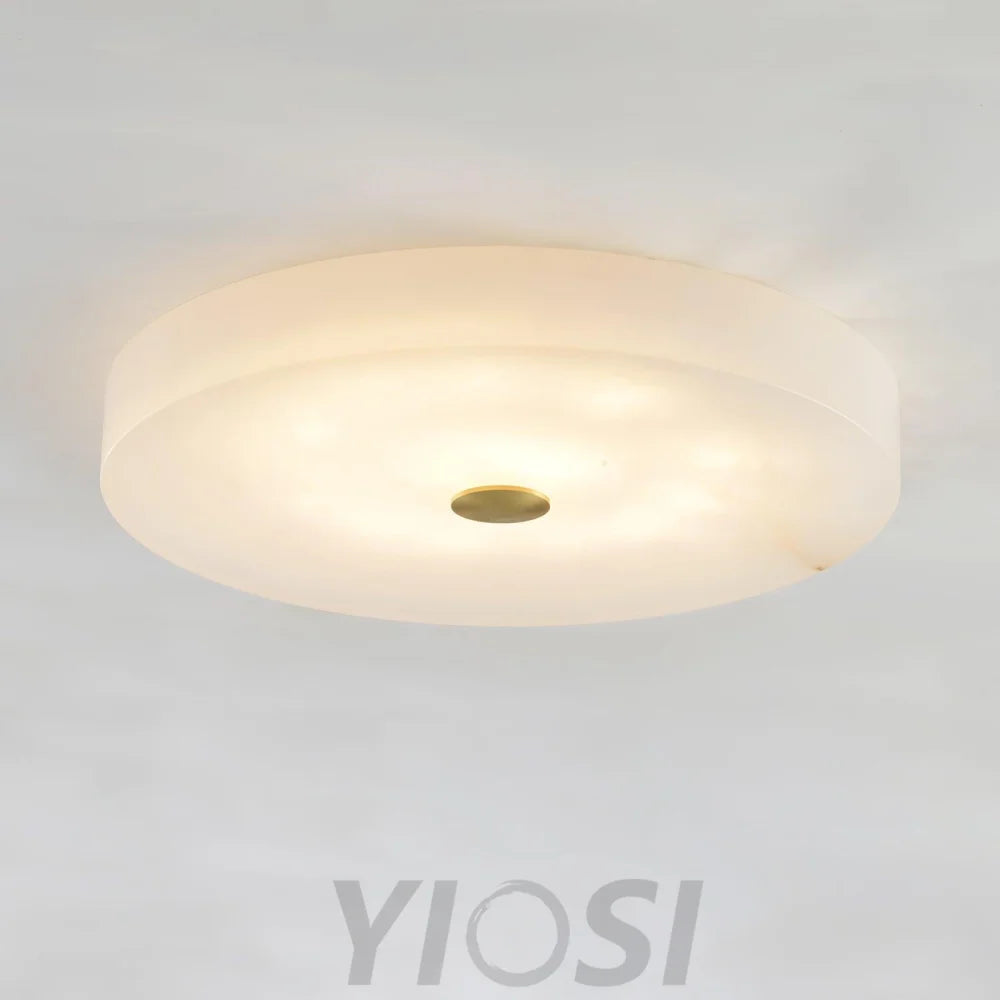 Sophie Alabaster Ceiling Light - Alabaster, Flush Mounts-1-Yiosilamp