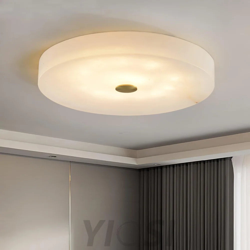 Sophie Alabaster Ceiling Light - Alabaster, Flush Mounts-1-Yiosilamp