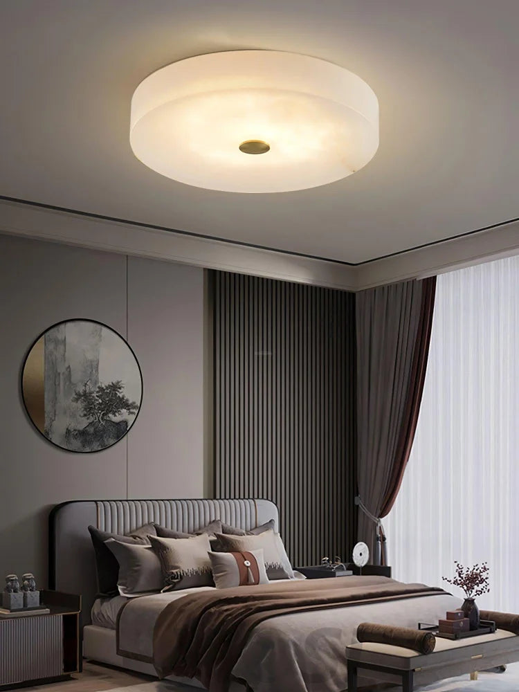 Sophie Alabaster Ceiling Light - Alabaster, Flush Mounts-1-Yiosilamp