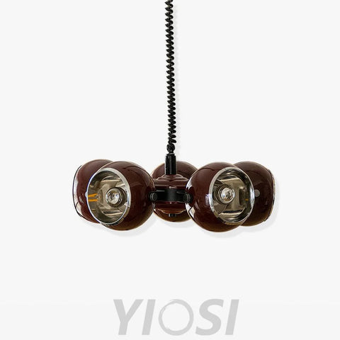 Space Age Pendant Lamp ∅ 17.7″ - Bend, Marshmallow Chandelier-1-Yiosilamp