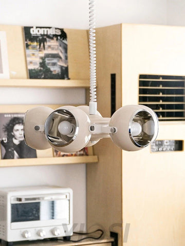 Space Age Pendant Lamp ∅ 17.7″ - Bend, Marshmallow Chandelier-1-Yiosilamp