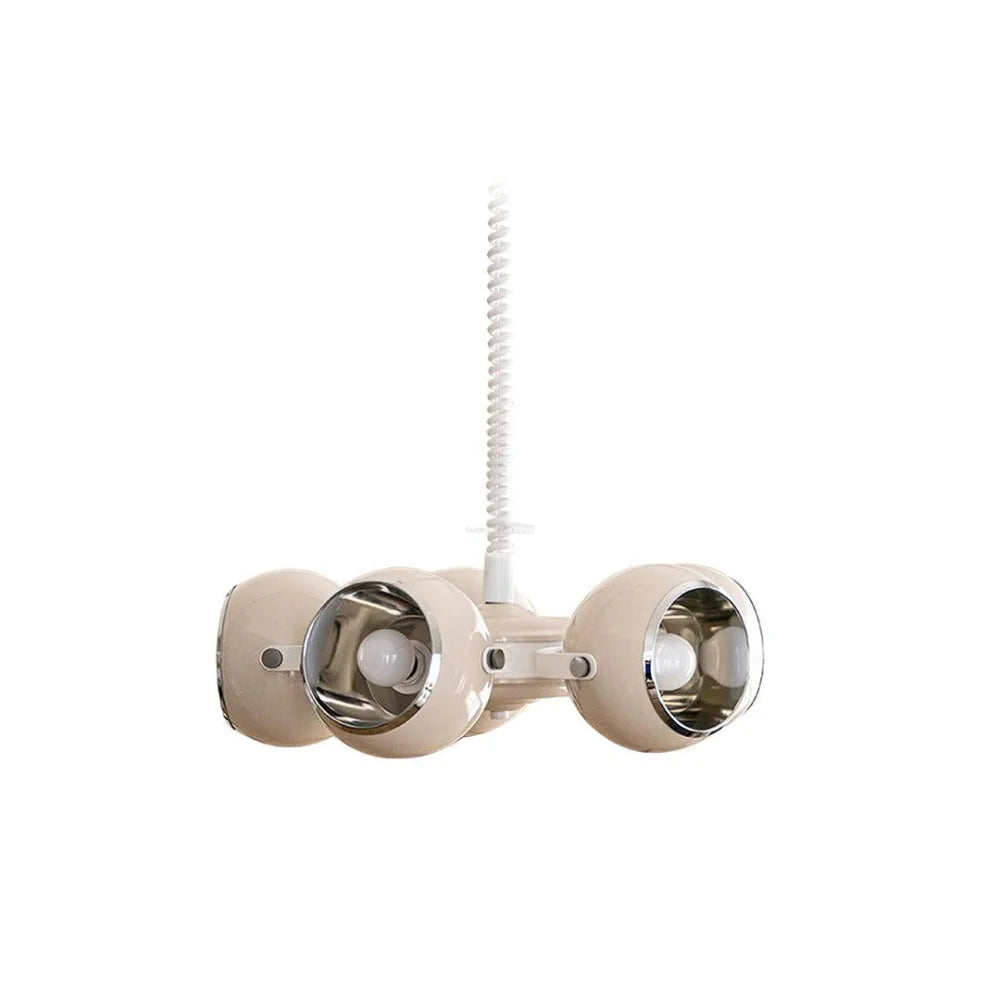Space Age Pendant Lamp ∅ 17.7″ - Bend, Marshmallow Chandelier-1-Yiosilamp
