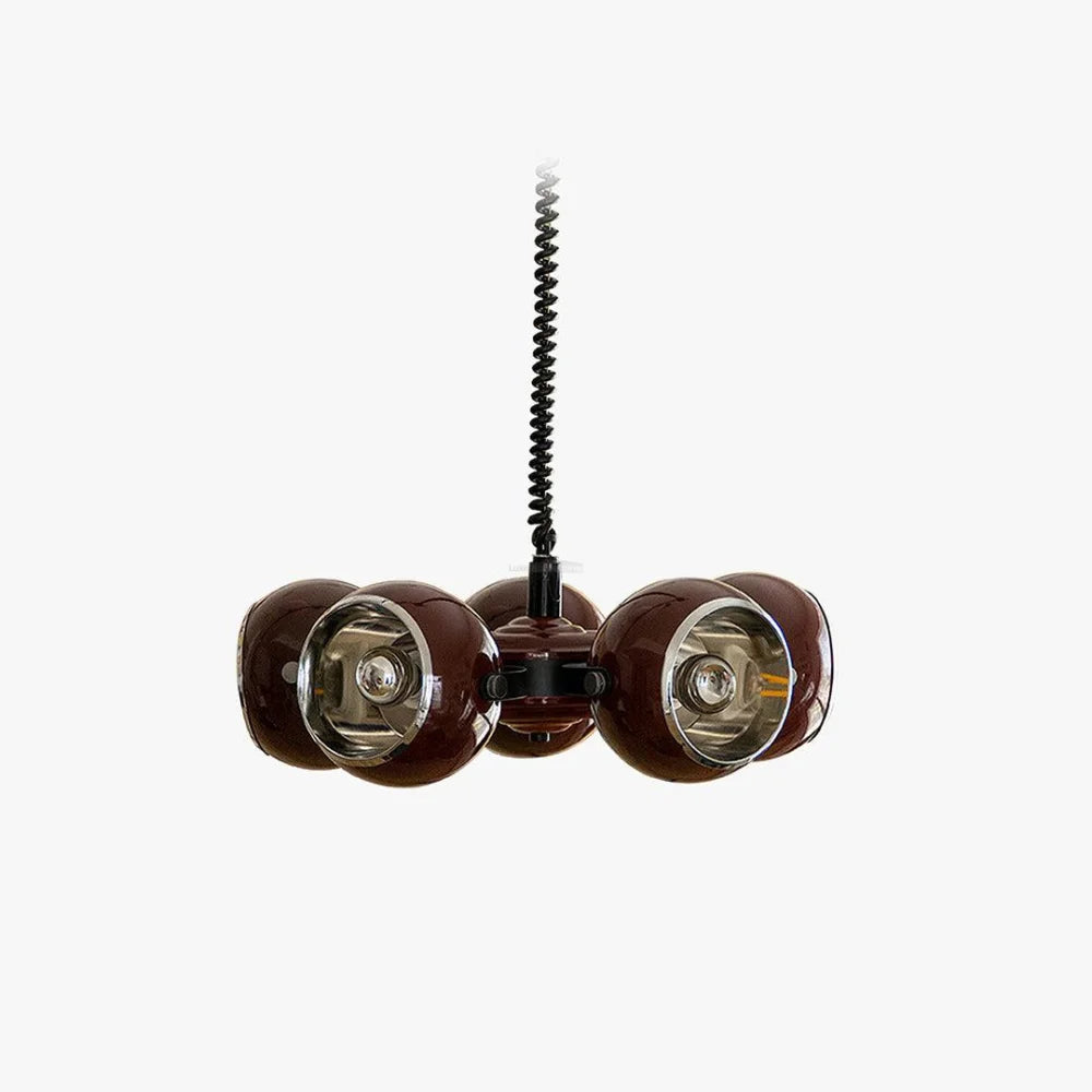 Space Age Pendant Lamp ∅ 17.7″ - Bend, Marshmallow Chandelier-1-Yiosilamp