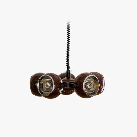 Space Age Pendant Lamp ∅ 17.7″ - Bend, Marshmallow Chandelier-1-Yiosilamp