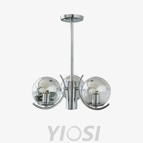 Space Ball Chandelier ∅ 17.7″ - Art Glass-1-Yiosilamp