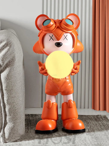 Space Bear Built-in Battery Floor Lamp ∅ 12.9″ - Creature-1-Yiosilamp