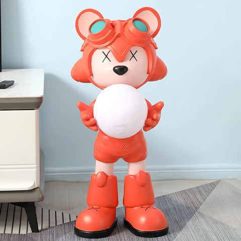 Space Bear Built-in Battery Floor Lamp ∅ 12.9″ - Creature-1-Yiosilamp