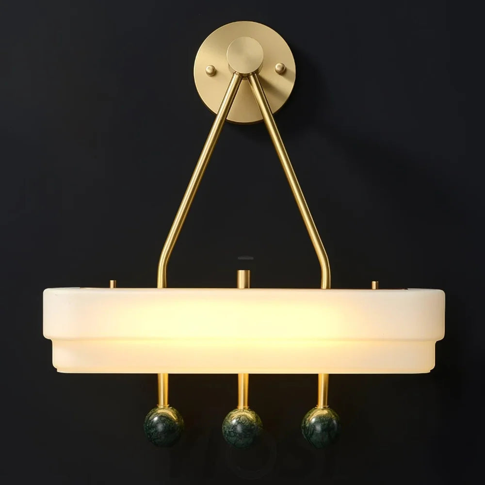 Spate Wall light ∅ 15.7″ - Alabaster, Alabaster Chandelier-1-Yiosilamp