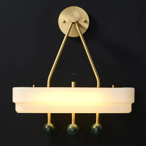 Spate Wall light ∅ 15.7″ - Alabaster, Alabaster Chandelier-1-Yiosilamp