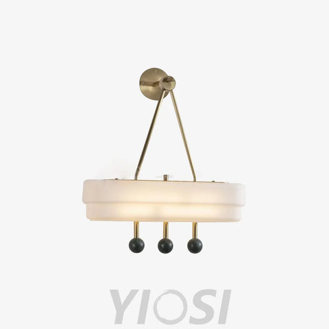 Spate Wall light ∅ 15.7″ - Alabaster, Alabaster Chandelier-1-Yiosilamp