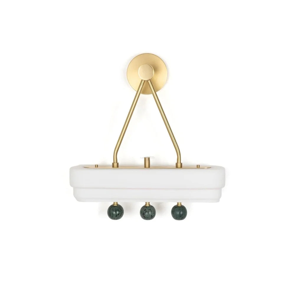 Spate Wall light ∅ 15.7″ - Alabaster, Alabaster Chandelier-1-Yiosilamp