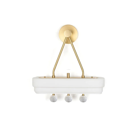 Spate Wall light ∅ 15.7″ - Alabaster, Alabaster Chandelier-1-Yiosilamp