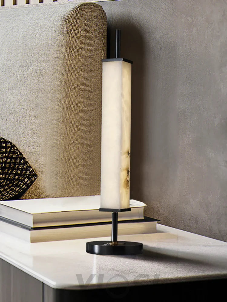 Spere Cuboid Marble Table Lamp