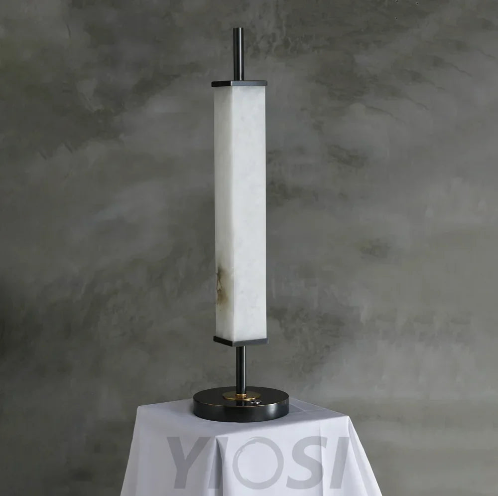 Spere Cuboid Marble Table Lamp