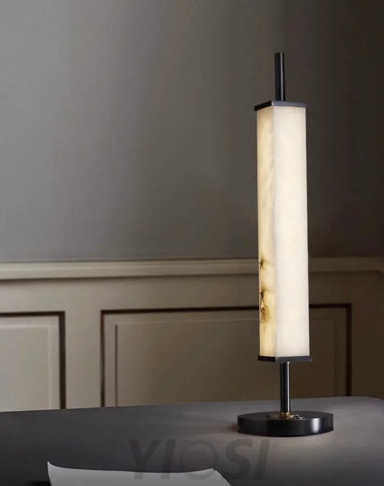 Spere Cuboid Marble Table Lamp