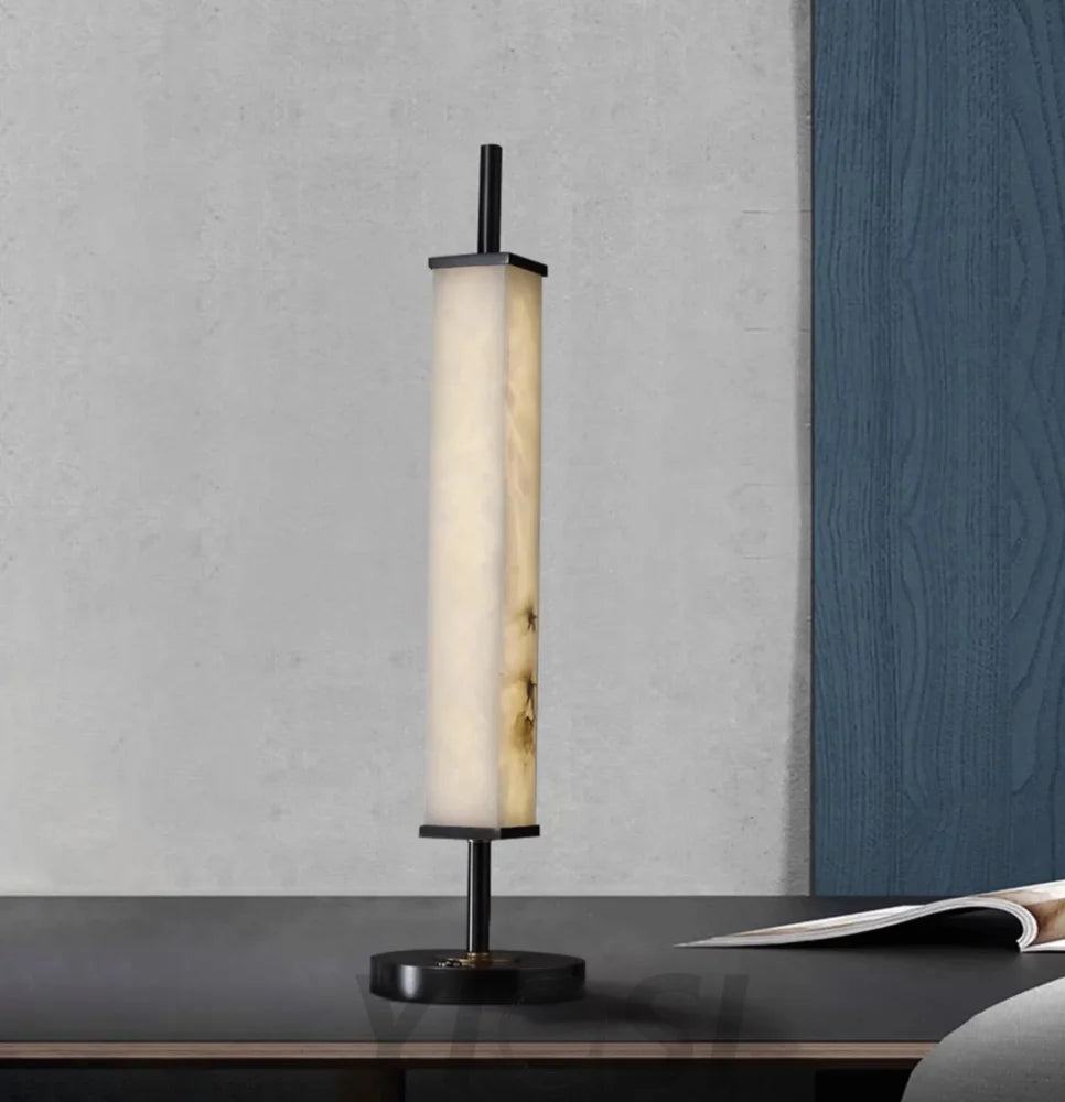 Spere Cuboid Marble Table Lamp