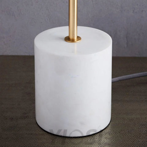 Sphere & Stem Table Lamp ∅ 8.7″ - Marshmallow-1-Yiosilamp