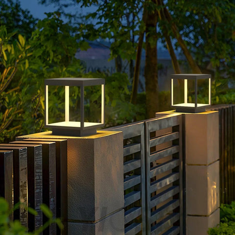 Square Frame Fence Post Garden Table Lamp Table lamp