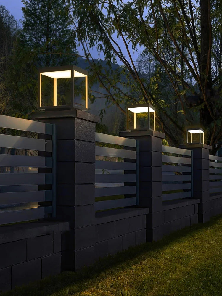 Square Frame Fence Post Garden Table Lamp Table lamp