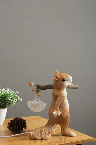 Squirrel Table Lamp ∅ 9.8″ - Creature-1-Yiosilamp